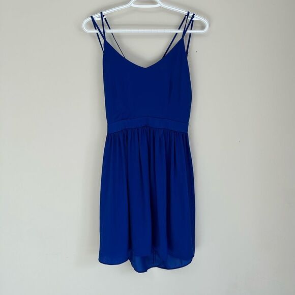 NWT Dolce Vita Criss Cross Back Mini Dress in Royal Blue - Picture 1 of 11